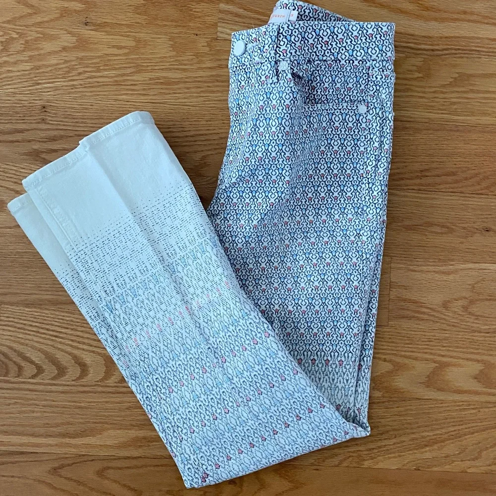 Tory Burch NWOT Patterned Denim Pants (26)
